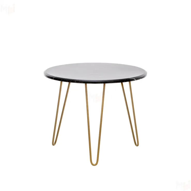 Стол журнальный Калифорния РИД Голд 430 (Черный мрамор)