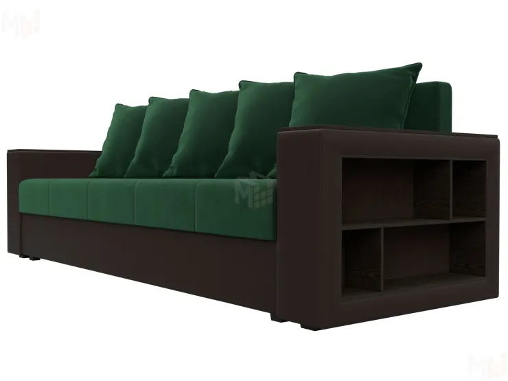 Диван прямой Дубай Лайт ( Зеленый;Коричневый )