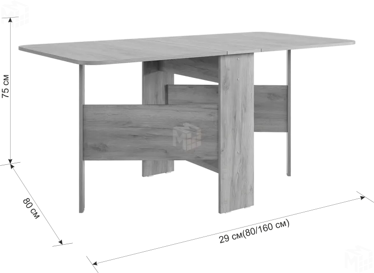 Стол-книжка раскладной Мечта 2 белое дерево/белое дерево