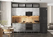 Кухня Рио New 2,4 (490) комп №4 Бетон светлый/Бетон темный, Графит (Дуб вотан) Кухня Рио New 2,4 (490) комп №4 Бетон светлый/Бетон темный, Графит (Дуб вотан)