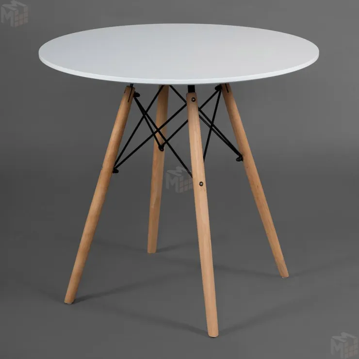 Стол круглый Eames DSW D80 Белый