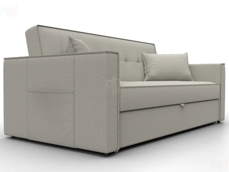 Диван прямой Лига-104 (160) ( Амур 02 бежевый )