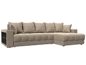 Диван угловой с декором и полкой Лига-050 НПБ