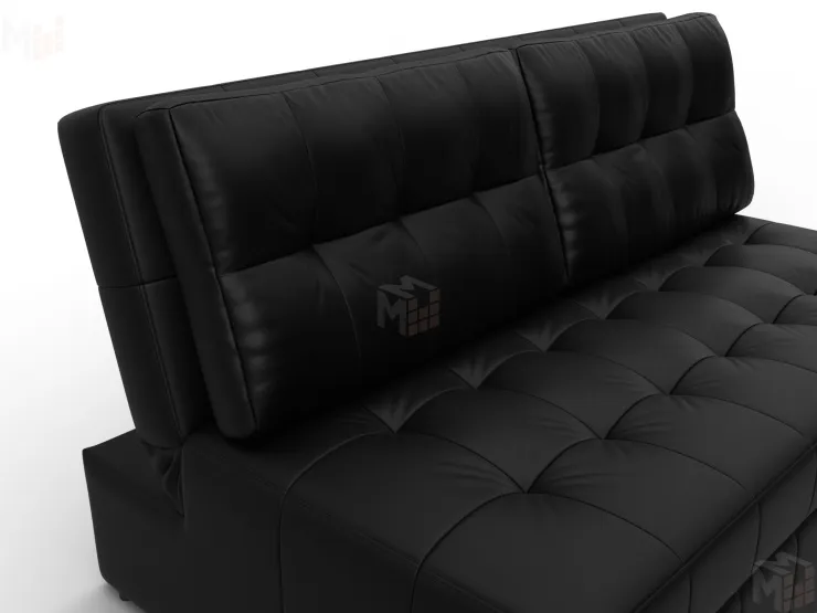 Диван прямой Лига-107 (140) ( GRIFON 18 черный )