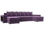 Диван П-образный Дубай полки слева