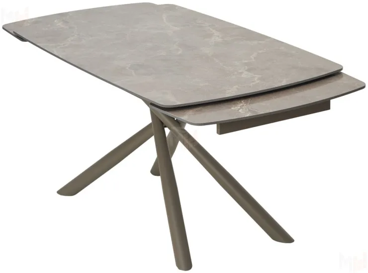 Стол RIVOLI 140 MATT LATTE STONE SOLID CERAMIC / TAUPE