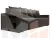 Диван прямой Дубай Лайт полки слева ( Коричневый )