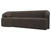 Диван прямой Лига-027 угол левый ( Амур коричневый )