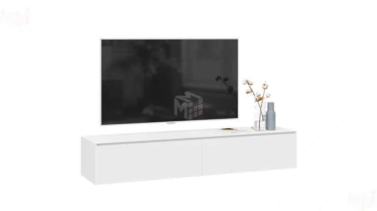 Тумба ТВ Глосс - ТД 319.03.11 Белый глянец, Стекло Белый глянец