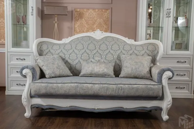 Диван Мишель 3х местный белый матовый