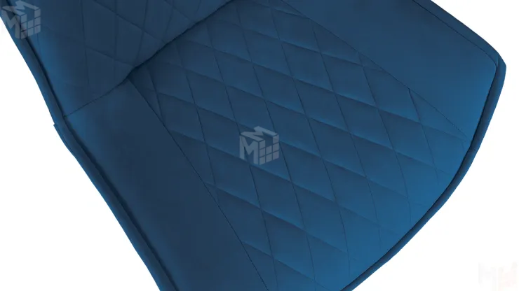 Стул Фэнди К2 Белый матовый, Велюр Confetti Blue