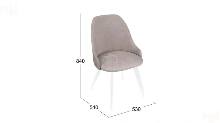 Стул Толедо тип 1 Белый матовый / тк. №208 / тк.220