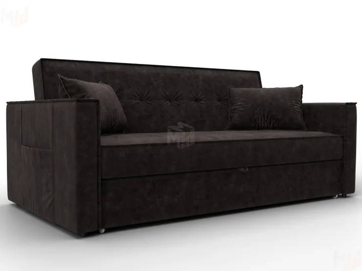 Диван прямой Лига-104 (160) ( BRUT 17 коричневый )