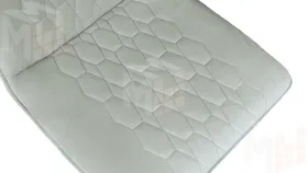 Стул Хьюго К4 Белый матовый, Велюр Confetti Silver