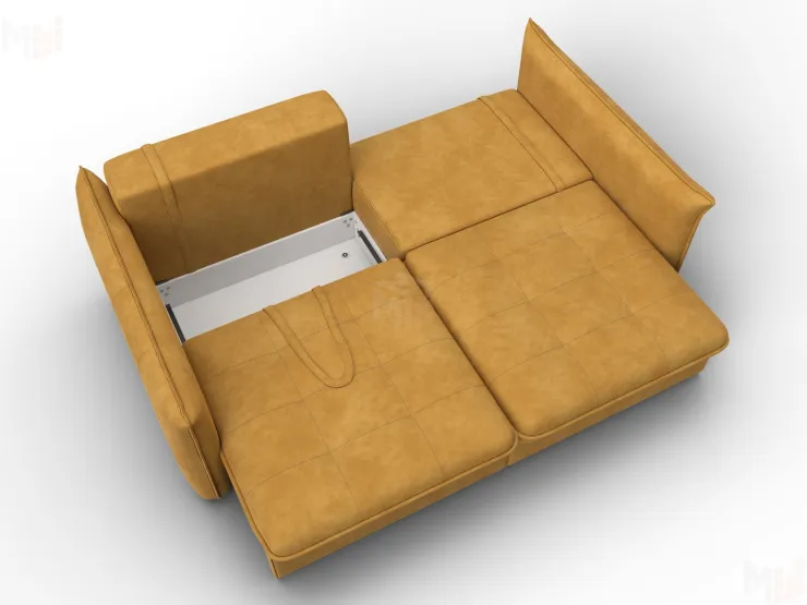 Диван прямой Лига-100 НПБ ( BRUT 10 желтый )