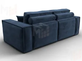 Диван прямой Лига-081 НПБ ( TOWER 13 синий )