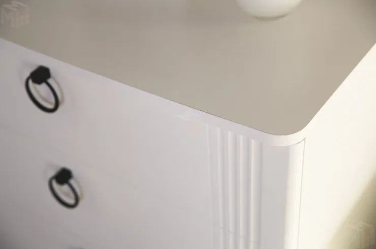Комод Ева белое дерево/белый матовый