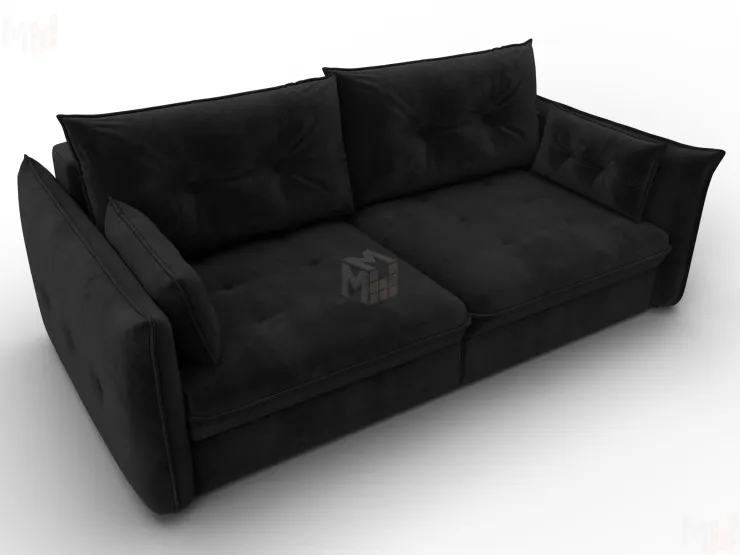 Диван прямой Лига-100 НПБ ( SEVEN 35 черный )