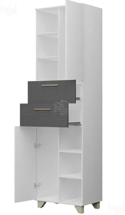 Пенал Копенгаген (белый матовый/серый графит)