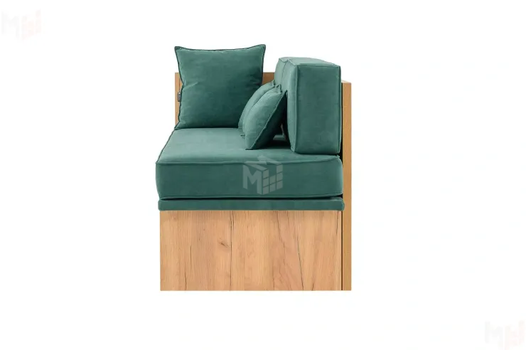 Кушетка Хилтон на пружинном блоке Зеленый