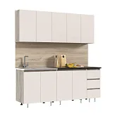 Кухонный гарнитур Челси 2,0 (крафт серый/кашемир)