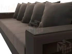 Диван прямой Дубай Лайт ( Коричневый;Коричневый )