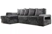 Диван угловой Марго Серый Левый Велюр