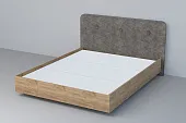 Кровать 031 Эго Дуб Крафт Золотой/Стальной Серый  (Пуговицы) ЛН 1600х2000 Кровать 031 Эго Дуб Крафт Золотой/Стальной Серый  (Пуговицы) ЛН 1600х2000
