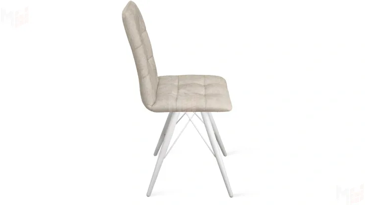 Стул Аспен К3 Белый матовый, Велюр Duna Brilliant