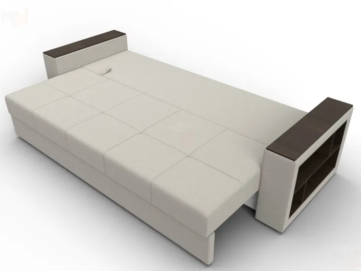 Диван прямой Дубай Лайт ( Амур 02 бежевый )