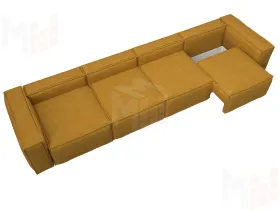 Диван прямой Лига-081 НПБ МегаЛонг ( BRUT 10 желтый )