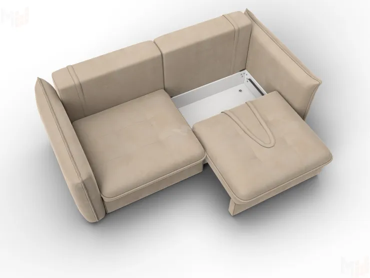 Диван прямой Лига-100 НПБ ( SEVEN 729 бежевый )