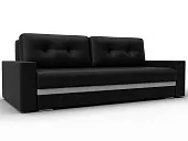 Диван прямой с декором Лига-096 НПБ ( Черный;Белый )