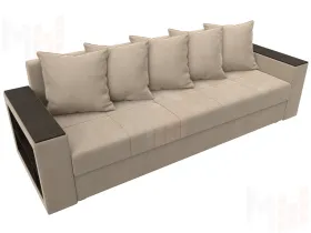 Диван прямой Дубай Лайт полки слева ( Бежевый )