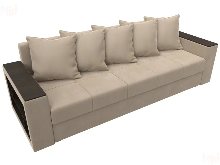 Диван прямой Дубай Лайт полки слева ( Бежевый )