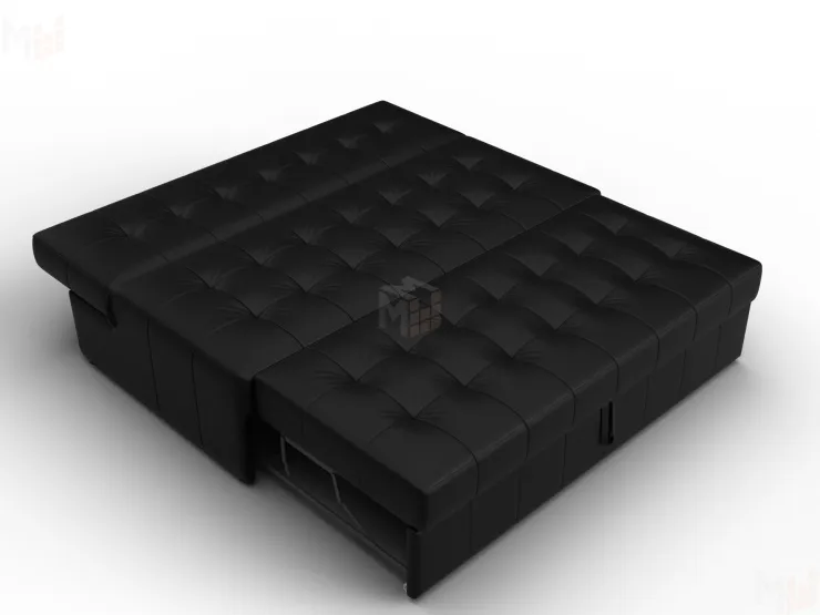 Диван прямой Лига-107 (160) ( GRIFON 18 черный )