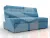 Диван прямой Лига-107 (140) ( Амур 10 голубой )