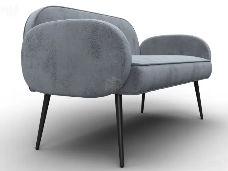 Диван прямой Лига-086 ( TOWER 10 серый )