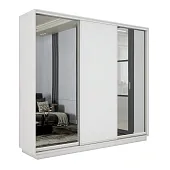 Шкаф-купе Экспресс трио 2 зеркала 2400 (Белый снег)