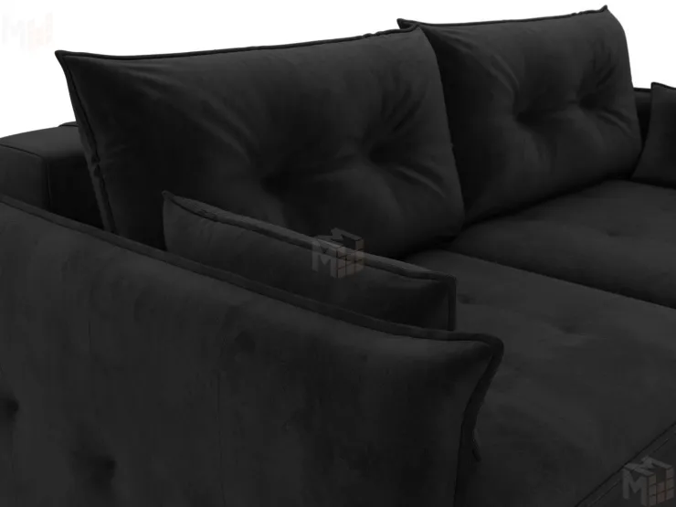 Диван прямой Лига-100 НПБ ( SEVEN 35 черный )