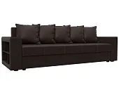Диван прямой Дубай Лайт полки слева ( Коричневый )