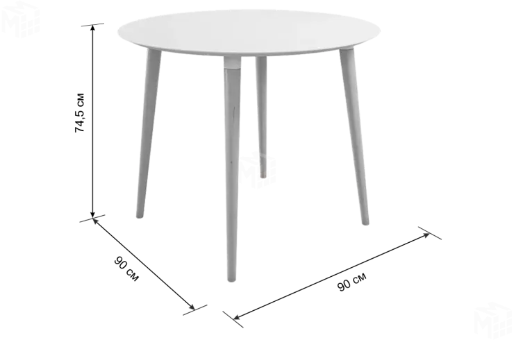 Стол обеденный Сканди 2 серый/венге