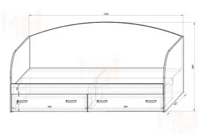 Детская одноярусная кровать Капитан КП-13/7
