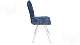 Стул Аспен К3 Белый матовый, Велюр Wellmart Blue