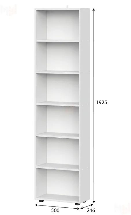 Стеллаж с полками Токио Белый текстурный