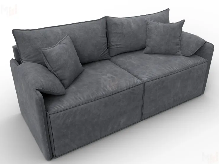 Диван прямой модульный Лига-106 ( BRUT 16 темно-серый )