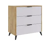 Комод Адам дуб крафт золотой/белое дерево