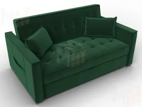 Диван прямой Лига-104 (140) ( SEVEN 626 зеленый )