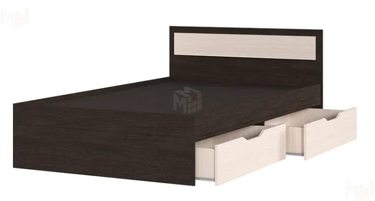 Кровать с ящиками Гармония 1,2 КР-606 венге - дуб белфорт