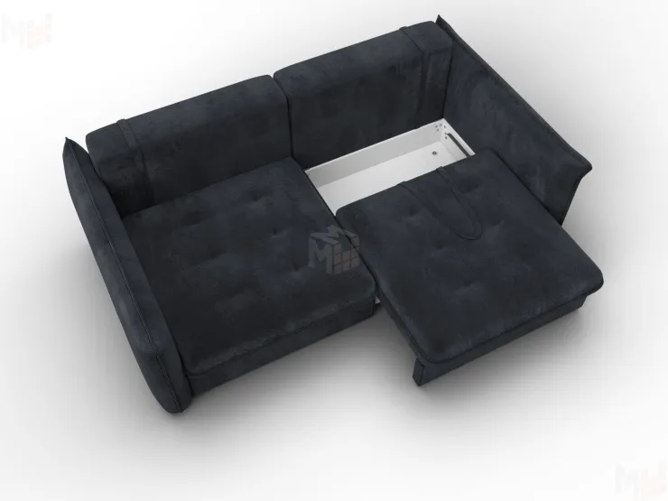 Диван прямой Лига-100 НПБ ( TOWER 11 темно-серый )